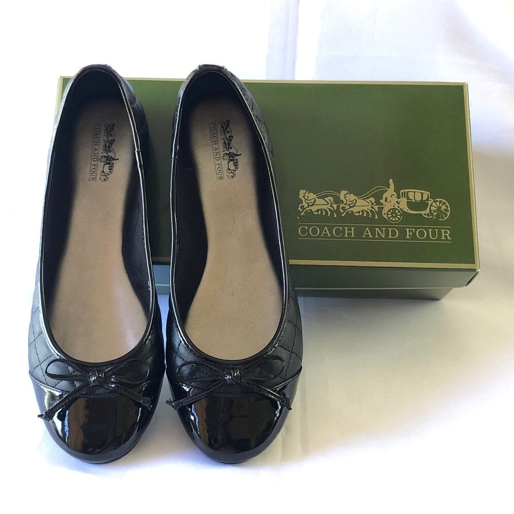 Coach and Four Camille Black Flat Ballet Slip-on